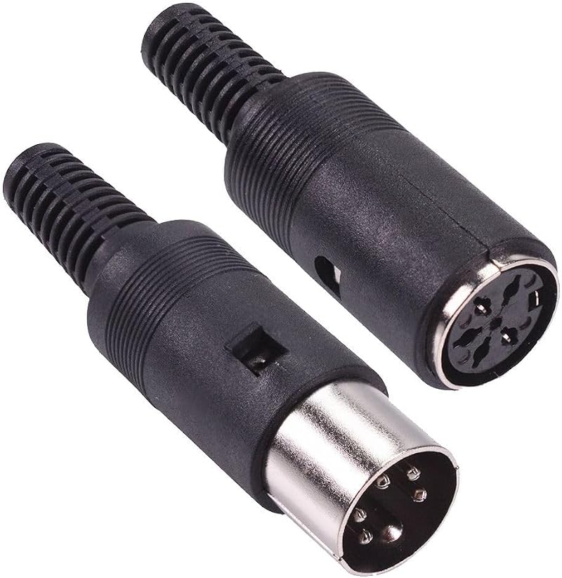 Switch Electronics 5-Pin DIN Plug Socket Connector 240 Degree Orientation Pair