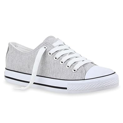 Stiefelparadies Unisex Damen Herren Sneaker Low Übergrößen Flandell
