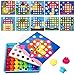 NextX Button Art Toy Color Matching Mosaic Pegboard Early Learning Educational Preschool Games for Kids’ Motor Skills (Pink)