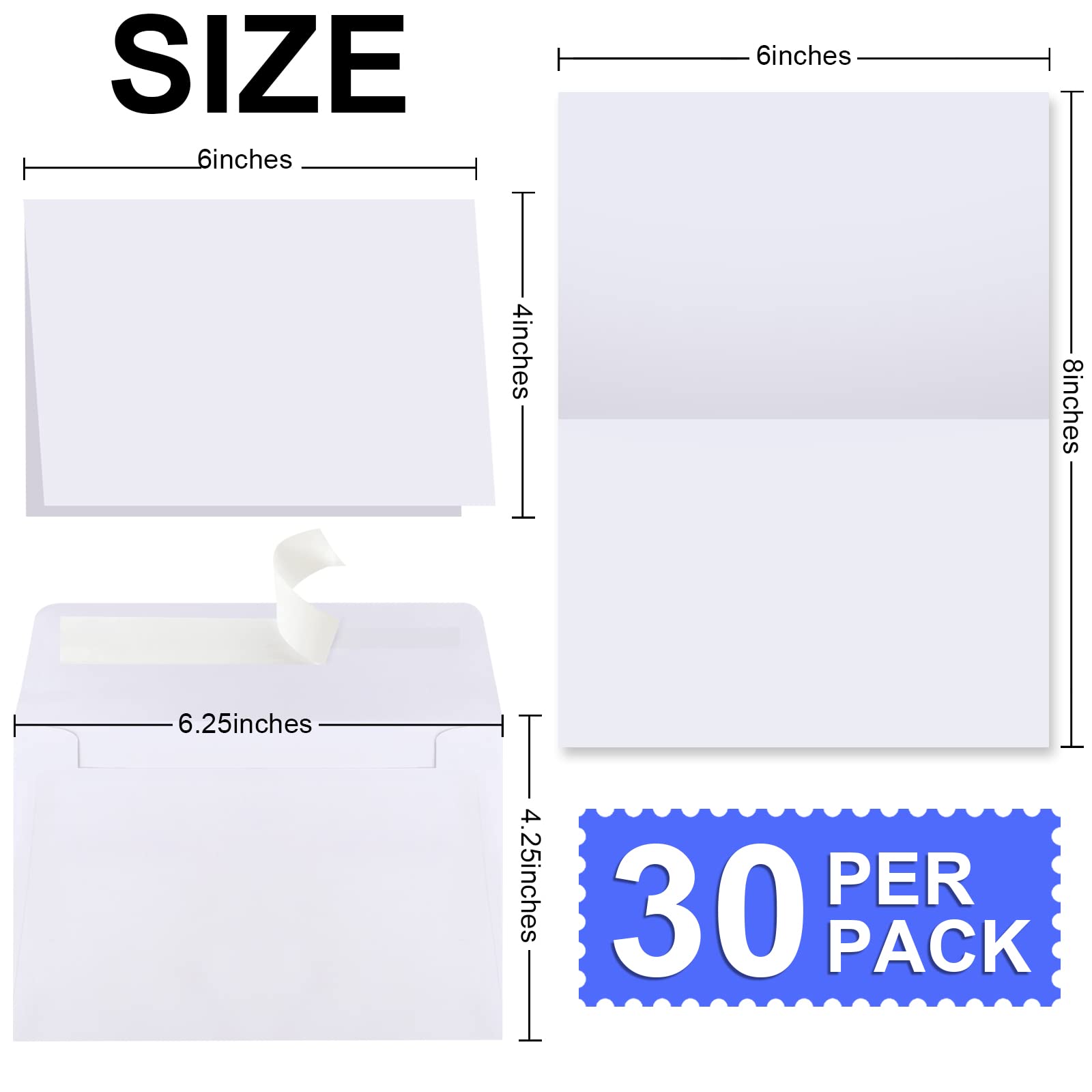Mua Blank Cards and Envelopes 4x6, 30 Pack White Invitation Cardstock ...