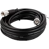 RFAdapter CB Coax Cable, CB Antenna Cable, 20ft RG8x Coaxial Cable UHF Male to Male Low Loss, 50 Ohm for HAM Radio Antenna