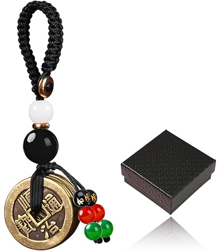 HARMILIY Glücksmünze Mit Schutzengel – Gravierte Münze 40 Mm In Geschenktasche | Vierblättriges Kleeblatt | Als Talisman Oder Andenken