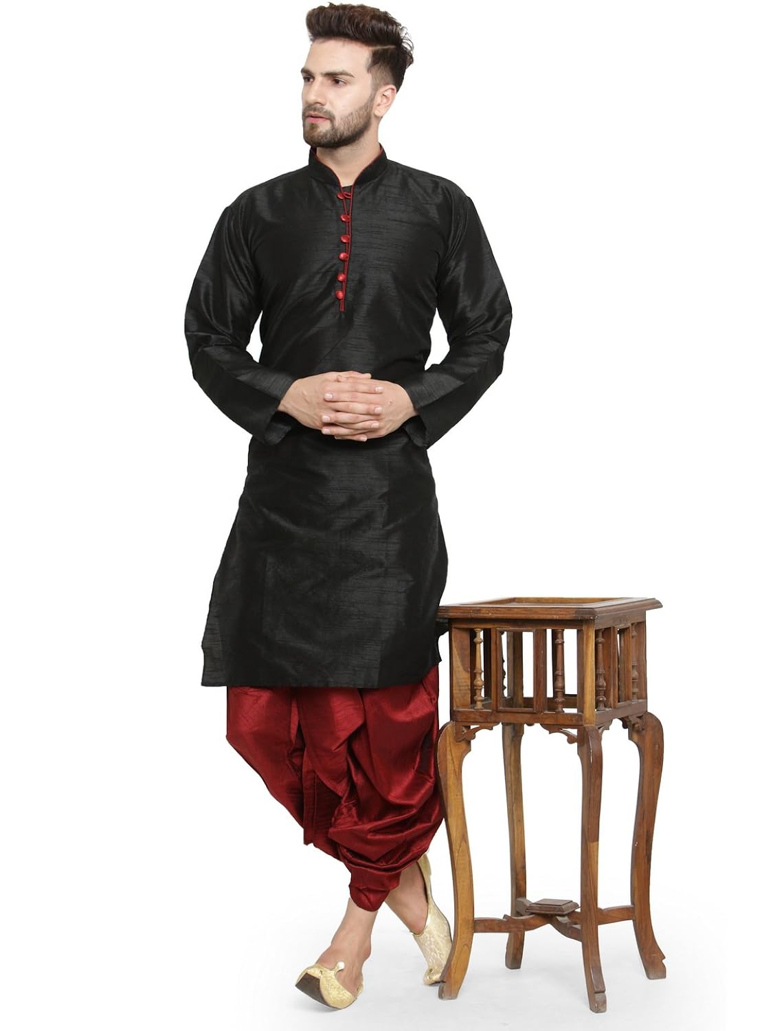 ben martin dupion silk kurta dhoti for men(bmw-aaa-123)