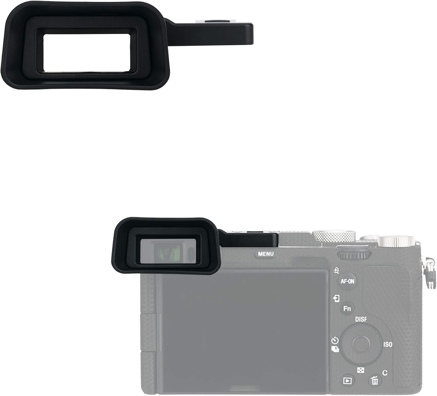 Extended-Type Long Soft Silicone Eyecup Eyepiece for Sony Alpha a7C / ILCE7C Mirrorless Digital Camera (Equipped & Secured with Camera Hot Shoe) - Image 5