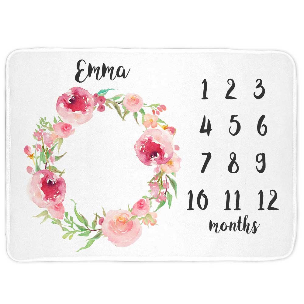 custom monthly baby blanket