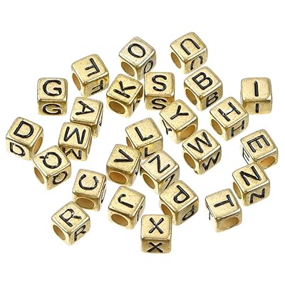 500pcs Acrylic Alphabet Cube Beads Gold Color Letter Egypt Ubuy