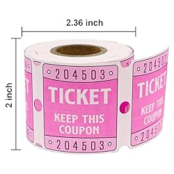 DGBDPACK 250 Raffle Tickets, 50/50 Double Roll