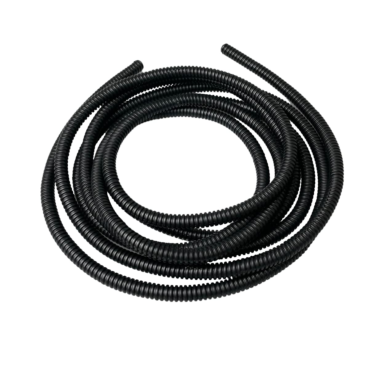 Black Conduit Split Plastic Flexible Cable Tidy Solution Tube Trunking 10mm - 2m — image 1