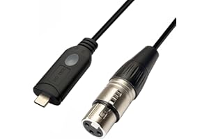 DSD TECH SH-RS09C USB-C to DMX512 Adapter Cable with FTDI Chip Support Freestyler QLC and Pi Open Lighting(1.8M/5.9FT)