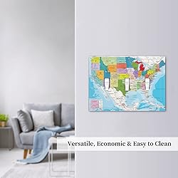 USA Map 3 Gang Triple Toggle Light Switch Wall