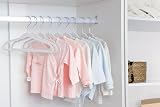 ManGotree Baby Velvet Hangers 30 Pack Non-Slip Space Saving White view 7