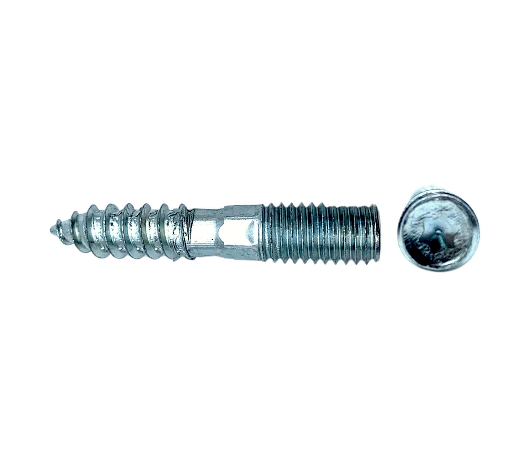 DOJA Barcelona Double Thread Screw M6 x 40 mm Pack of 25 Galvanised Steel Dowel Screws Double Ended Stud Screw For Wood to Metal Connection Hanger Bolt Furniture Connector for Furniture Legs โ image 1