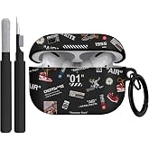 Compatible Airpods Pro 3rd Generation Case(2025),Cool Design Shoe Print Soft Silicone Protective Cases for Apple AirPods Pro 3 Case,Airpod Pro 3 Cover with Lanyard &amp; Keychain for Men/Boy