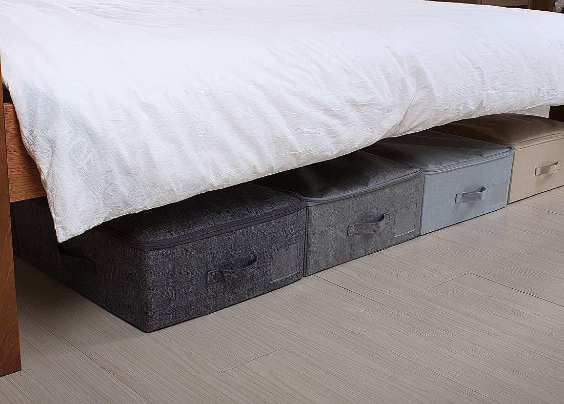 iwill CREATE PRO Large Under The Bed Storage Container for Duvets, Blankets Bedding Accessories, Black Gray: Home & Kitchen