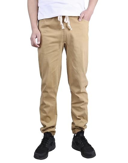 cheap khaki joggers