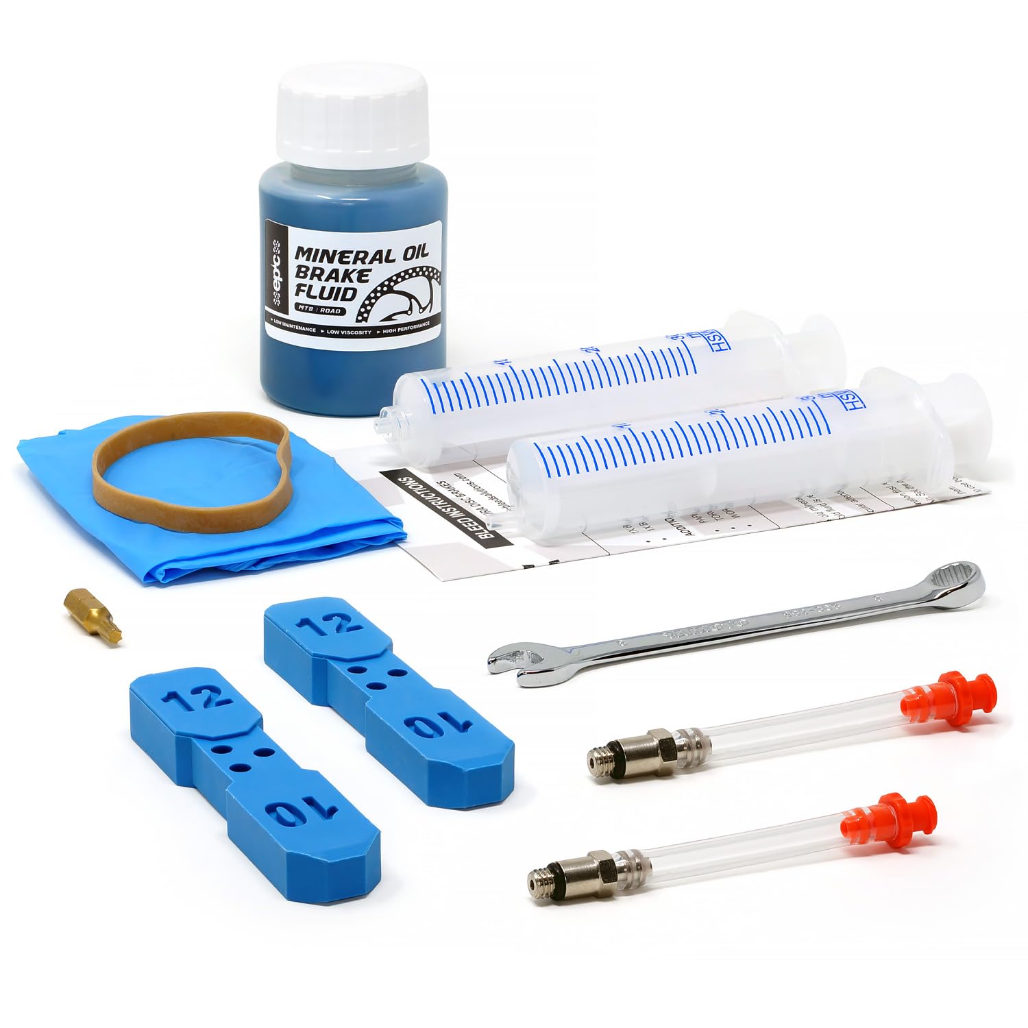 epic Bleed Kit for Magura Brakes & Mineral Oil - MT-Series, Pro, Trail, Sport, eSTOP, E-Bike, Road & MTB - Twin 4-Piston Bleed Blocks Included (Single)