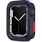 Amizee Rugged Case Compatible with Apple Watch Case Series 9/8/7 45mm SE 3/2/1 Series 6/5/4 44mm, Soft TPU Shockproof Bumper 