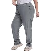 Women's Plus Size Hiking Pants-Lightweight,UPF50 Sun Protection-Stretchy Cargo Outdoor Activities Safari Pants with Pockets