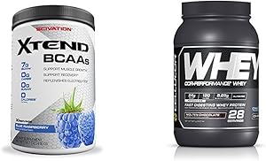 Scivation Xtend BCAA Powder, Blue Raspberry, 30 Servings + Cellucor Cor-Performance Whey Protein, Molten Chocolate, 2lbs