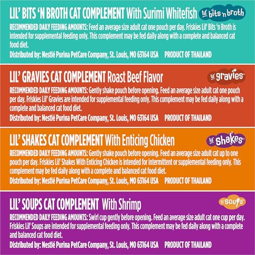 PURINA FRISKIES ALL-STAR FAVES SOUPS, BROTH AND GRAVY CAT FOOD COMPLEMENT WET CAT FOOD VARIETY PACK – 24 CT. BOX
