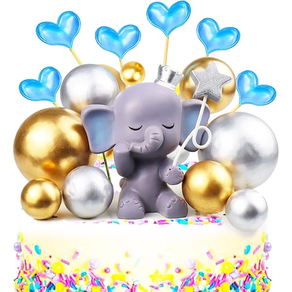 Elephant Cake Topper, Elephant Baby Shower Cake Topper, Safari Cake