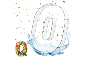 CARDOBIR 10.7" Acrylic Number Charcuterie Box,Fillable Numbers For Charcuterie,Number Trays for Food,Decorative Number Boxes, Number Shaped Form Tray for Party Decorative Birthday Anniversaries,0 transparent