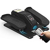 Under Desk Elliptical Machine, Electric Ellipse Leg Exerciser for Senior, Quiet and Compact Electric Seated Pedal Exerciser for Home with Display Monitor, Remote Control and 12 Adjustable Speeds