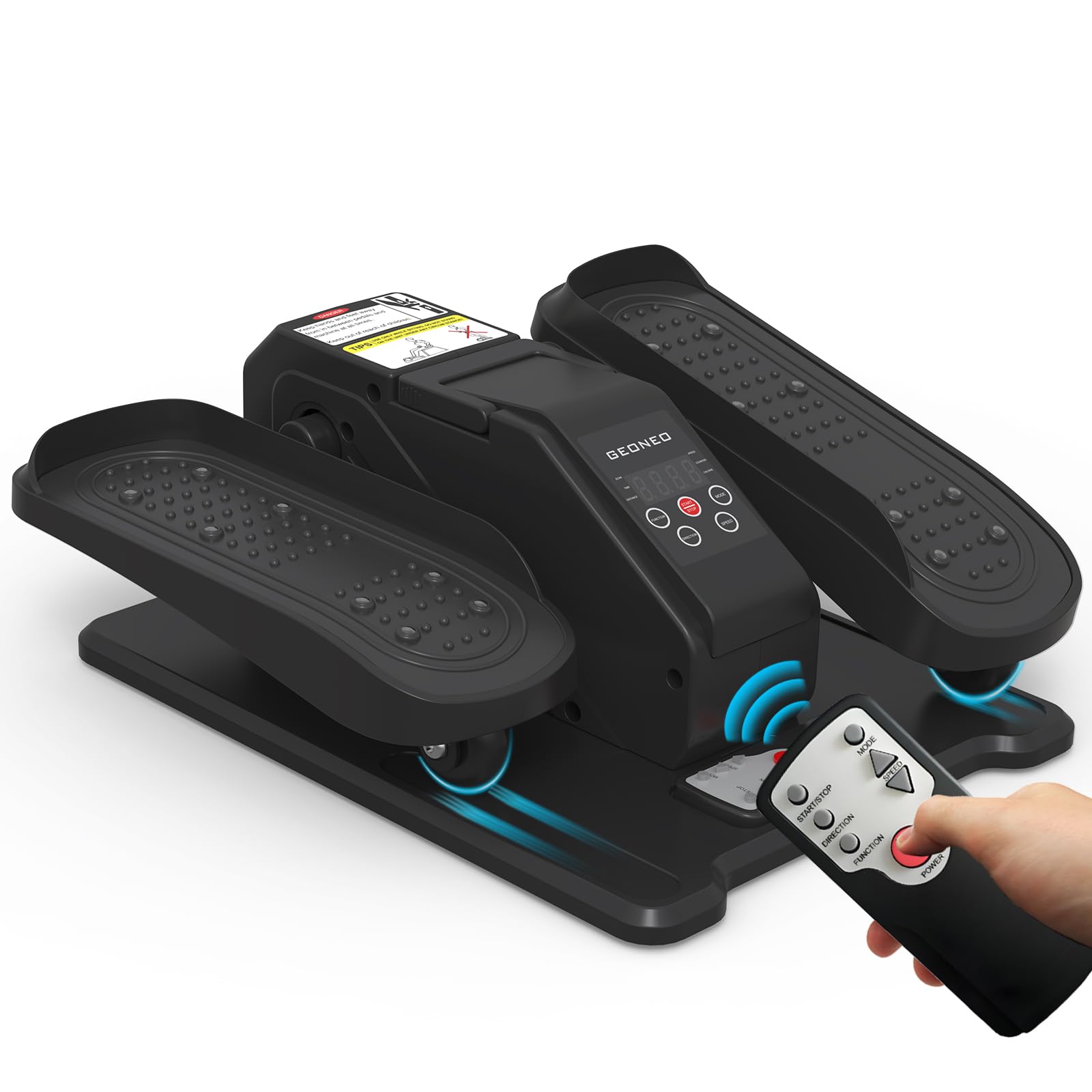 Photo 1 of Under Desk Elliptical Machine, Electric Elliptical Exerciser for Senior, Quiet & Portable Seated Pedal Exerciser with Remote Control, Manual & Auto Mode, 12 Adjustable Speeds (Black Pro)