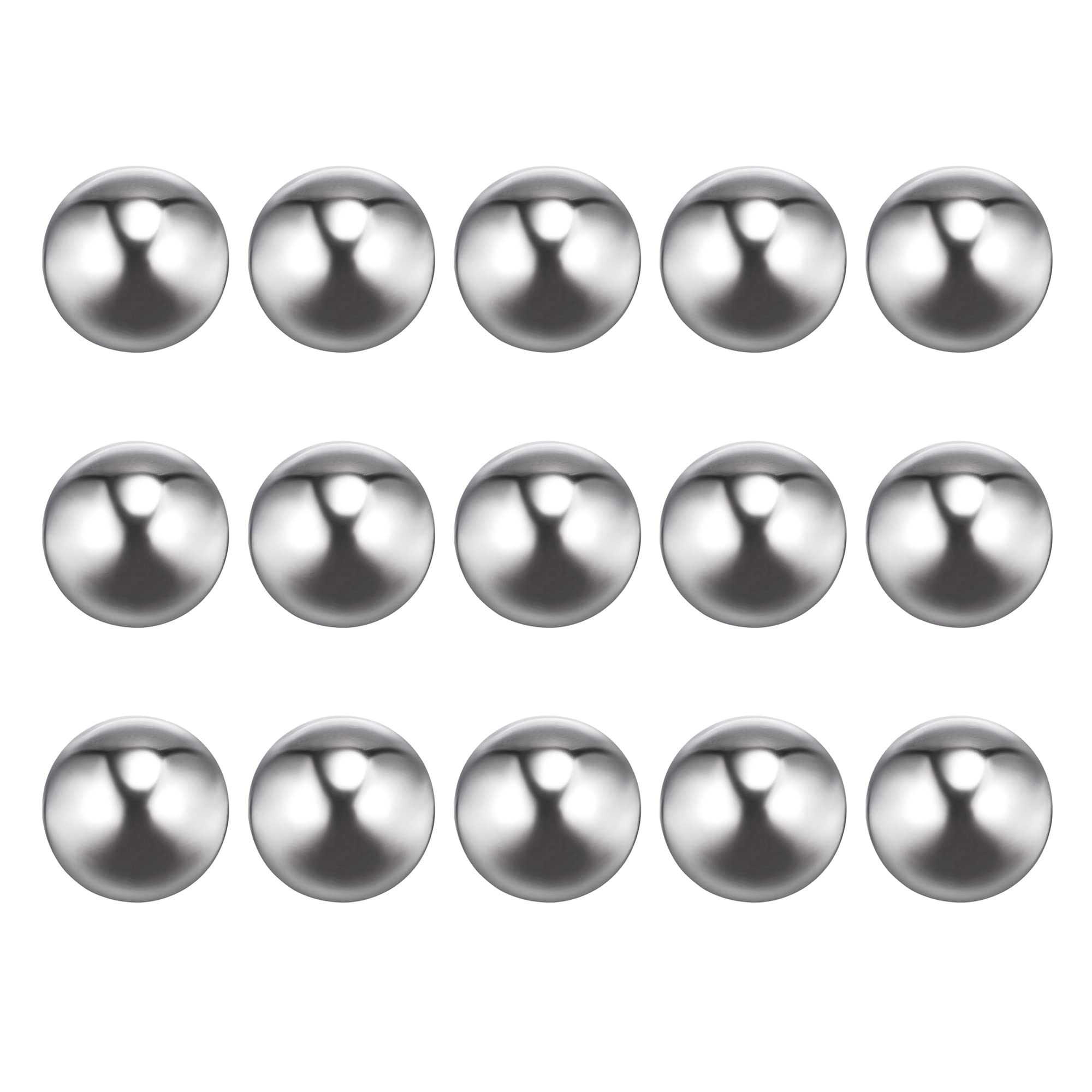 sourcing map 15pcs 18mm 201 Stainless Steel Bearing Balls G1000 Precision