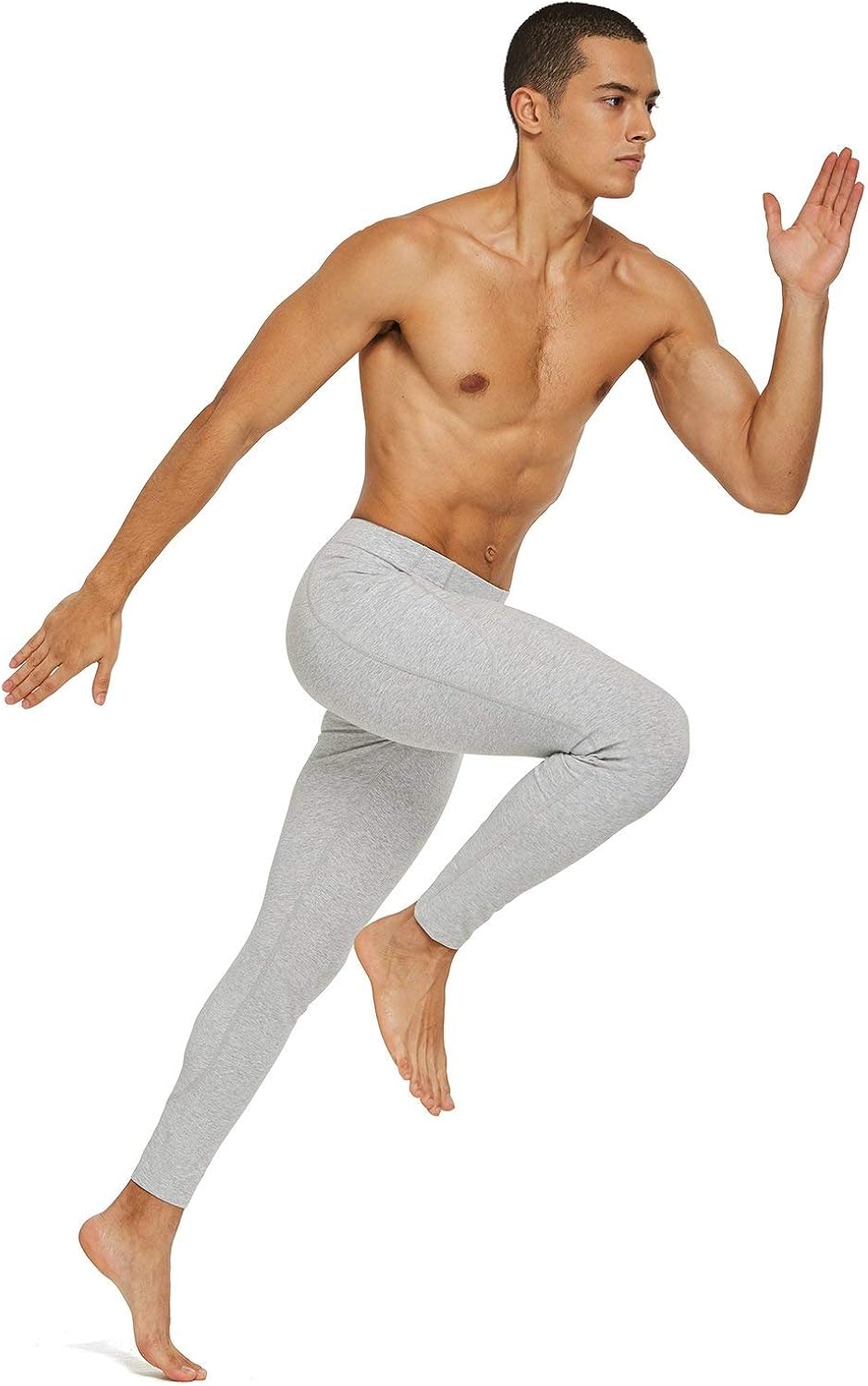 BALEAF Men's Yoga Leggings Running Tights with Pockets Athletic Compression Pants for Workout Cycling Hiking : Clothing