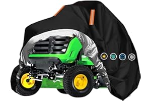 CLAWSCOVER Riding Lawn Mowers Cover Waterproof Outdoor,Durable Anti-UV 210D Tractor Covers,Universal Fit for Decks Up to 54" John Deere Cub Cadet Ride On Lawnmower,All Weather Protection,72"Lx54"Wx46"H-Basic