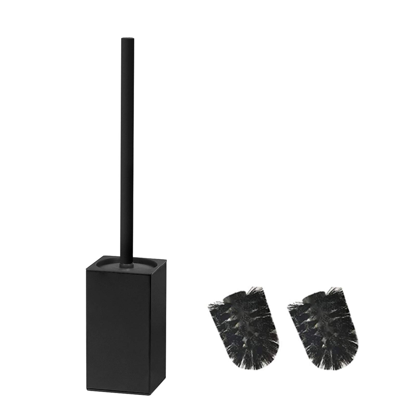 BGL Toilet Brush black, Stainless Steel Toilet brush Holder, Square Wc Brush (Black)