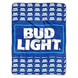 Northwest The Company Bud Light, Patches Micro Raschel Throw, 46