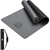 HAPBEAR Large Yoga Mat 72"x30" - 5mm Thick PU Top & Rubber Bottom - Non-Slip Wide Exercise Mat with Dual Layers - High Shock Absorption for Professional Yogis & Home Workouts - Bonus Oxford Bag Included