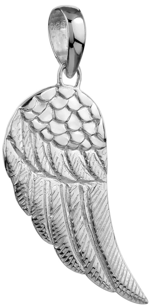 Kuzzoi silver wing pendant for chains made of solid 925 sterling silver for necklaces