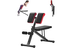 VEVOR Multi-Functional Weight Bench for Full Body Workout, Roman Chair Hyperextension Bench, 330 lbs Adjustable & Foldable Equipment for Back Arm Core Ab Workout, Sit Up Exercise Machine for Home Gym