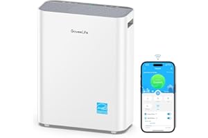 GOVEELIFE Govee Life Smart Air Purifiers for Home Large Room, H13 True HEPA Air Purifiers for Pets with PM2.5 Sensor, Washable Pre-Filter for Pet Hair Lint, 24dB Large Air Purifier