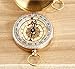 LOBZON Golden Glow-in-the-Dark Magnetic Pocket Compass for Camping and Hiking