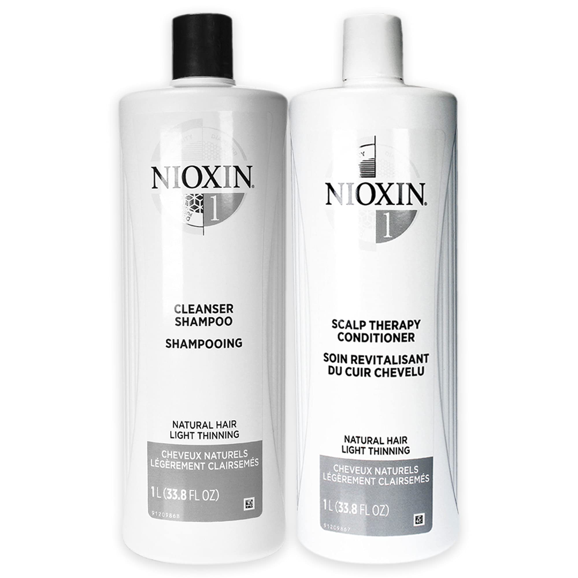 Nioxin System 1 Cleanser Scalp Therapy Conditioner Duo For Unisex 33.8 Oz Shampoo, Conditioner