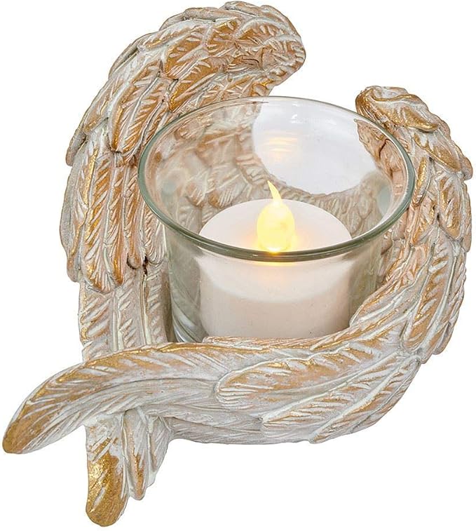 Carousel Home and Gifts Angel Wings Tealight Candle Holder Elegant