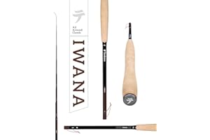 Tenkara USA Fly Fishing IWANA™ Rod with Case, Classic All-Around for Small to Medium Fish - Ultra-Light, Gloss Carbon Finish (12ft - 366cm)