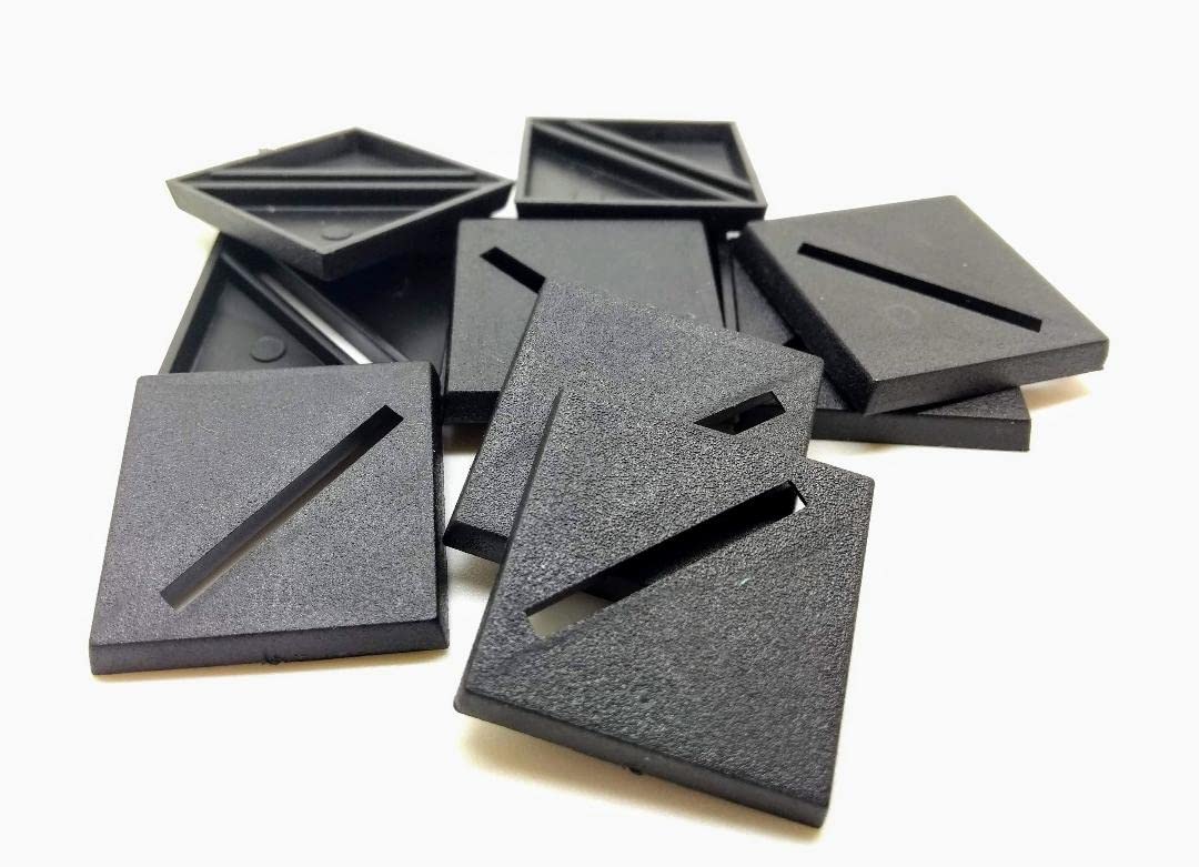 Big Cherry Plastic Wargaming Slotta Bases, 40 x 25mm Square Slot