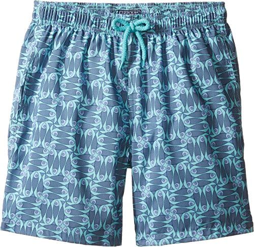 Vilebrequin Kids Boy's Sashimi Check Fishes Swim Trunk (Big Kids)