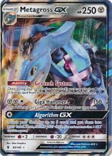 Amazon Com Metagross Gx 85 145 Ultra Rare Sun Moon