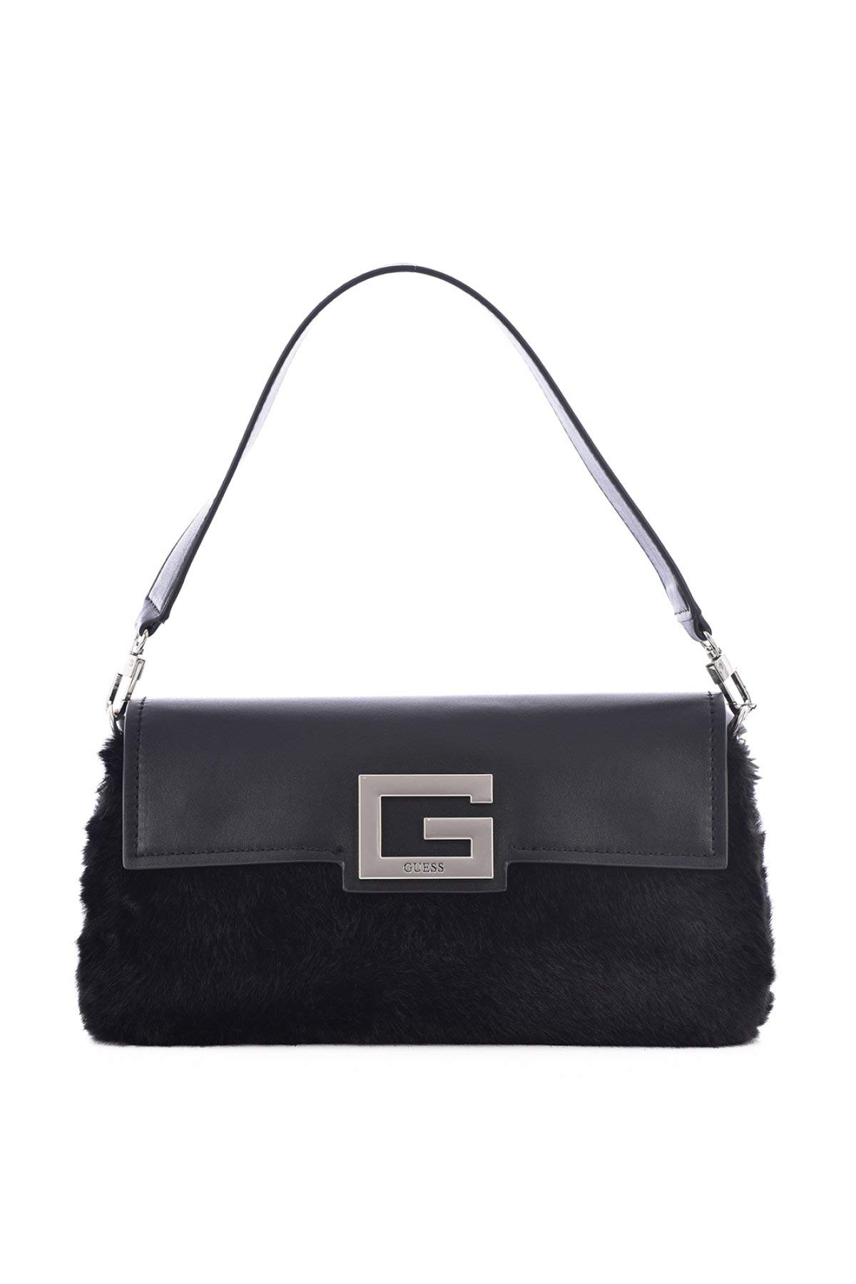 Guess Women's Brightside Shoulder Bag Flap, Black, One Size UK