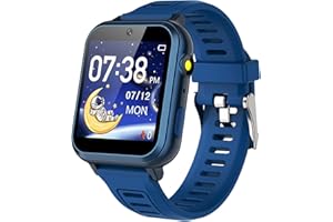 Vakzovy Kids Smart Watch Boys with 24 Puzzle Games HD Touchscreen Camera Pedometer Music Player Flashlight, Kids Toys Birthday Gifts for Boys Age 6-12 Kids Watch Boys 8-10