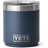YETI Rambler 10 oz Ceramic Lined Lowball 2.0, Vacuum Insulated with MagSlider Lid, Navy