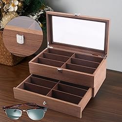 Eapmic 2 layer 12 Slots Eyeglass Sunglass Storage