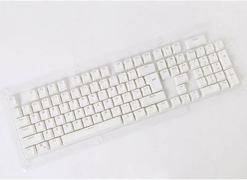 Doubleshot PBT Spacebar 104 Keycap Backlit for Cherry MX Mechanical Keyboard - White