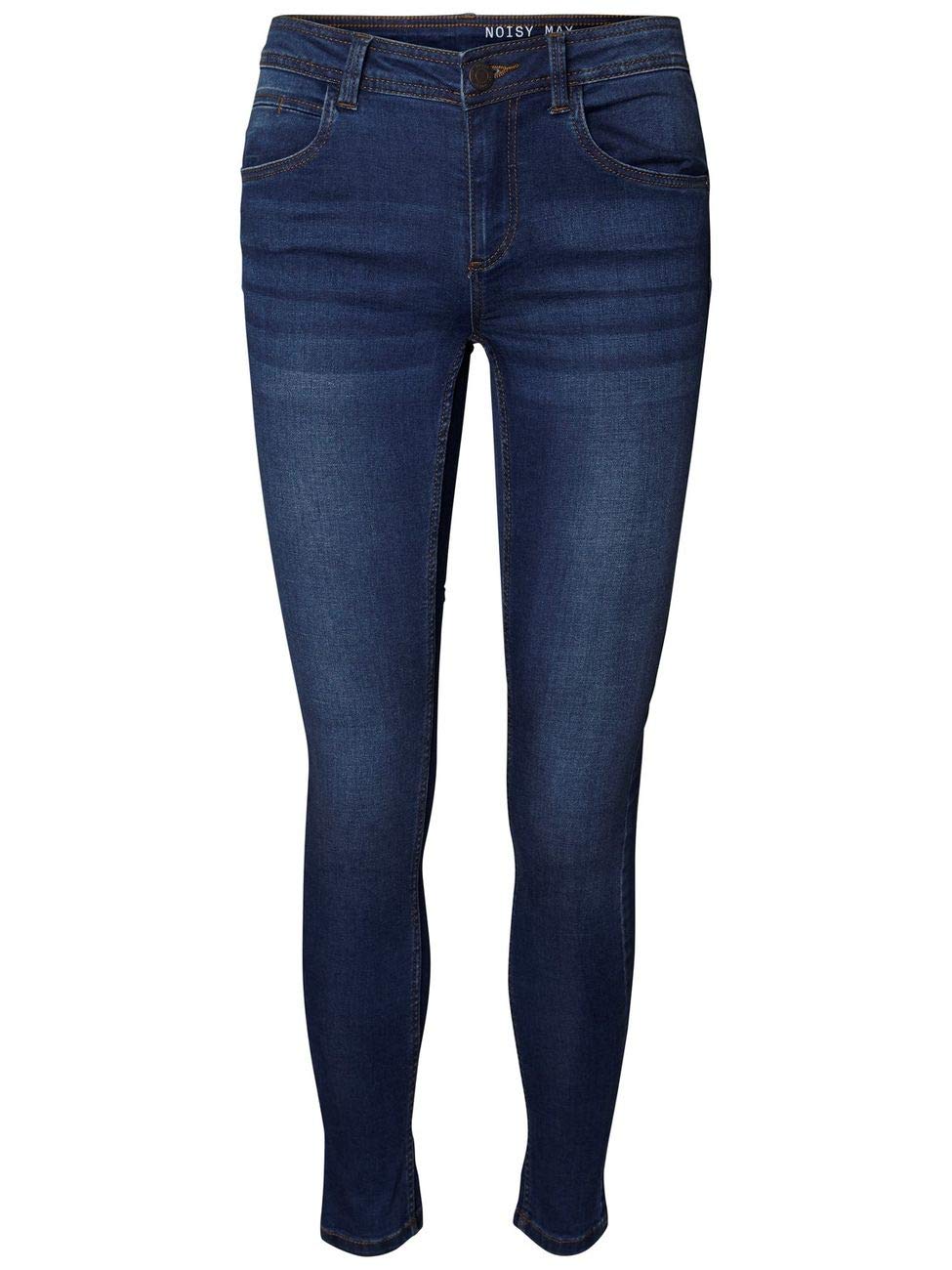 NOISY MAY Women's Nmjen Nw S.s Shaper Jeans Vi021mb Noos Skinny, Medium Blue Denim, 25W / 30L